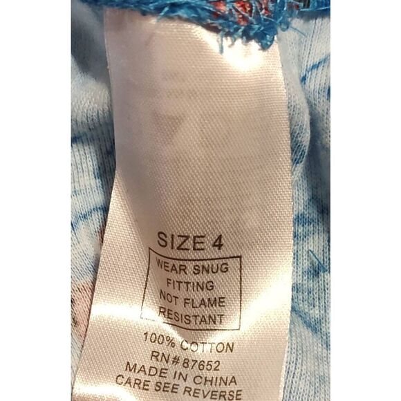 Lot of 2 Size 4T Toddler Boys Spiderman Pajamas Shirt Shorts PJ Set Red and blue - Picture 13 of 14